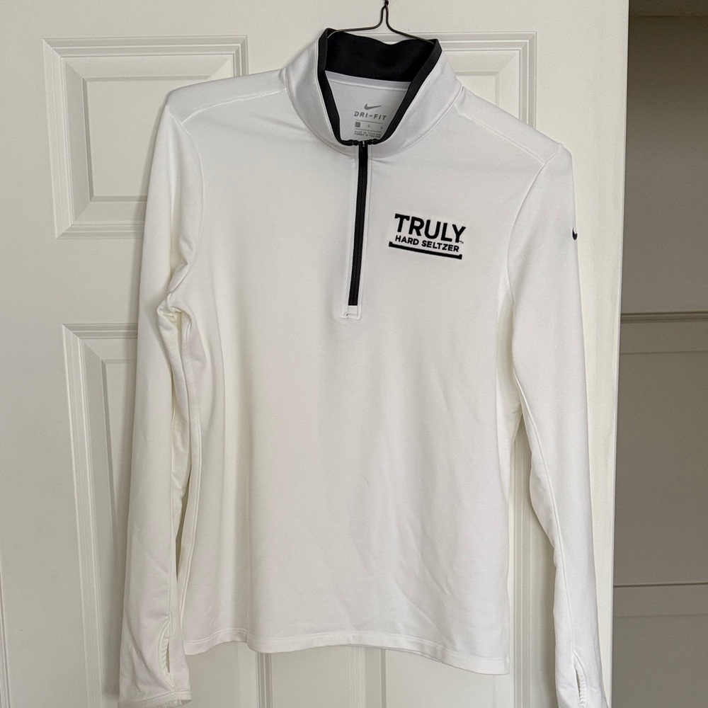 Nike White Sweatshirt with Black Accents